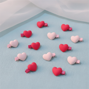 Pinces À Cheveux En Plastique Uni Couleur Cœur, Collection Romantique h5 Image2
