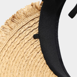 Chapeaux De Paille Tissée En Raphia De Couleur Unie, Collection Simple Series Daily h5 Image6