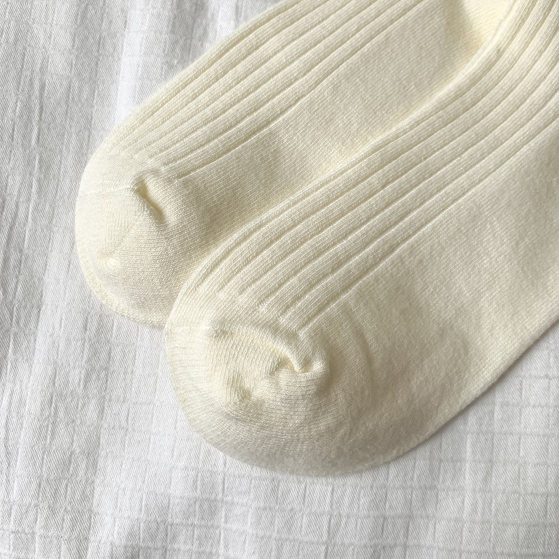 Chaussettes Hautes Unies Élégantes À Léger Rebond Image5