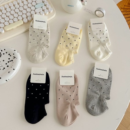 Chaussettes basses à pois basiques
