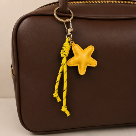 Porte-clés en PU Simple Series Daily Solid Color Twist Oceanic Style Star