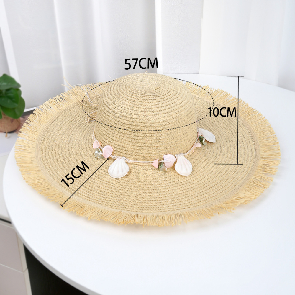 Chapeaux De Paille Pour Femmes, Style Océanique, Couleur Unie, Collection Simple Series Vacation, En Raphia Tissé. 