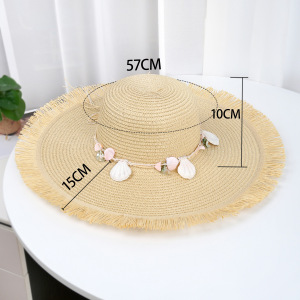 Chapeaux De Paille Pour Femmes, Style Océanique, Couleur Unie, Collection Simple Series Vacation, En Raphia Tissé. h5 