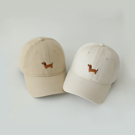 Casquette de baseball unisexe en coton à motif teckel, collection Simple Series.