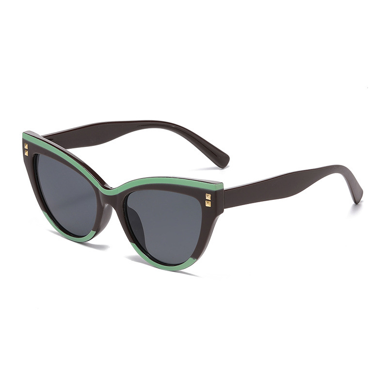 Lunettes De Soleil Rétro Simple Series, Couleur Unie, Imprimé Léopard Et Papillon Multicolores h5Image3