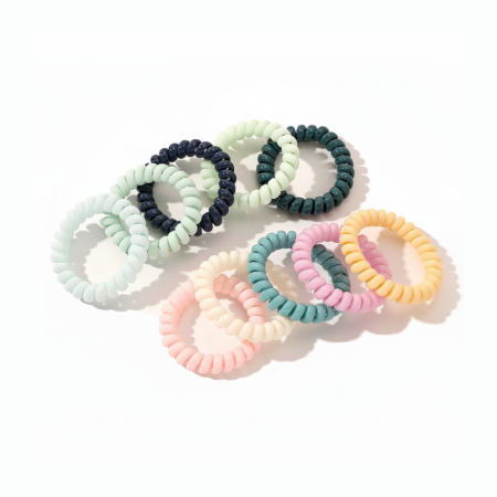 Élastiques à cheveux en plastique uni couleur de la gamme Simple Series pour un usage quotidien