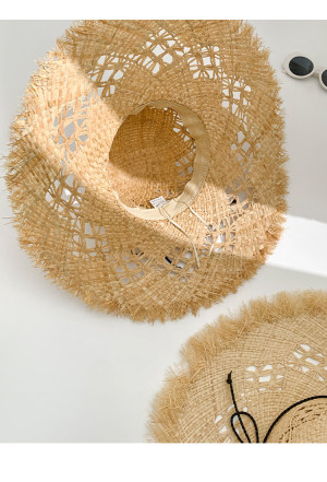 Chapeaux De Paille En Raphia Pour Femmes, Nœud Papillon Simple, Collection Simple h5 Image3