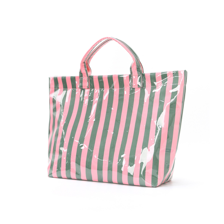 Sac cabas femme à rayures imprimées style décontracté et couleurs assorties