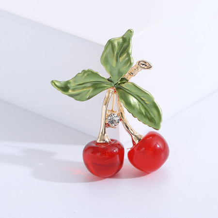 Broches en alliage de cerises douces de la série Simple