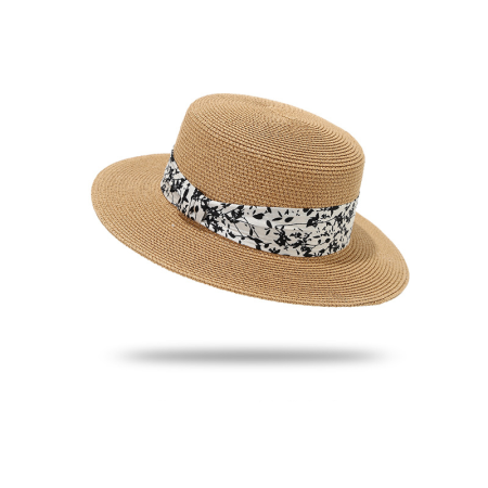 Chapeaux de paille pour femmes en raphia torsadé, coloris uni, de la collection Simple Series Daily Flower