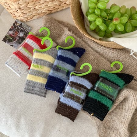 Chaussettes mi-mollet à rayures basiques High Bounce