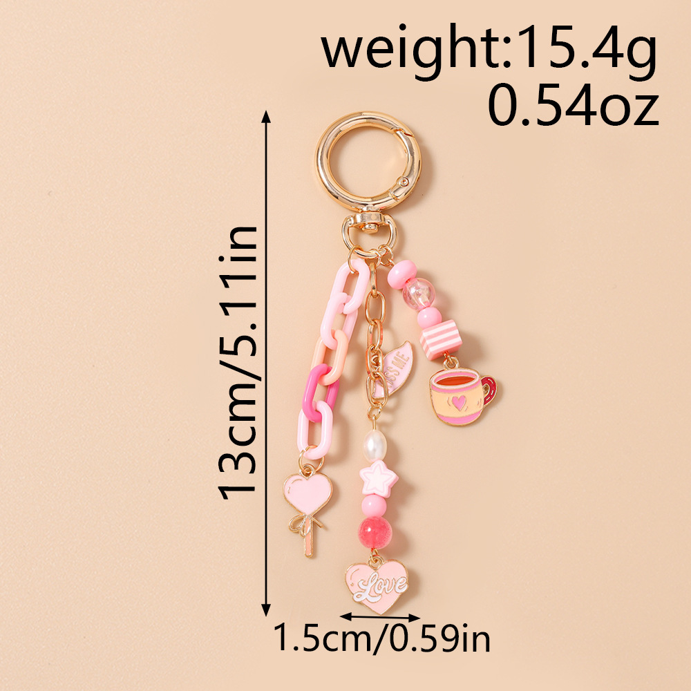 Collection Luxe Perles Cœur Doux Breloques Chaîne Étoile
