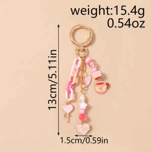 Collection Luxe Perles Cœur Doux Breloques Chaîne Étoile h5