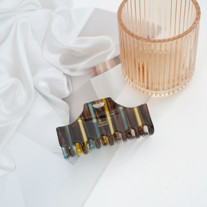 Pinces À Cheveux Simple Series Daily Solid Color Stripe En Acétate h5 Image3