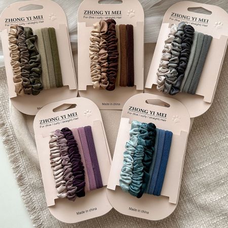 Chouchous en tissu uni couleur de la série Simple Daily