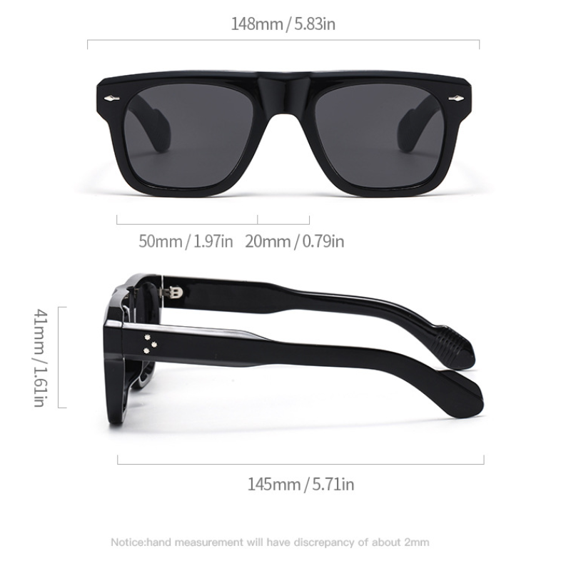 Lunettes De Soleil Décontractées De La Série Simple, Couleur Unie h5Image2