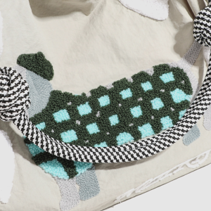 Sac Fourre-Tout Femme En Nylon À Motif Teckel Duveteux Et Froncé, Style Décontracté h5 Image7