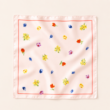 Écharpes d'été en polyester uni couleur Sweet Flower de la collection Simple Series