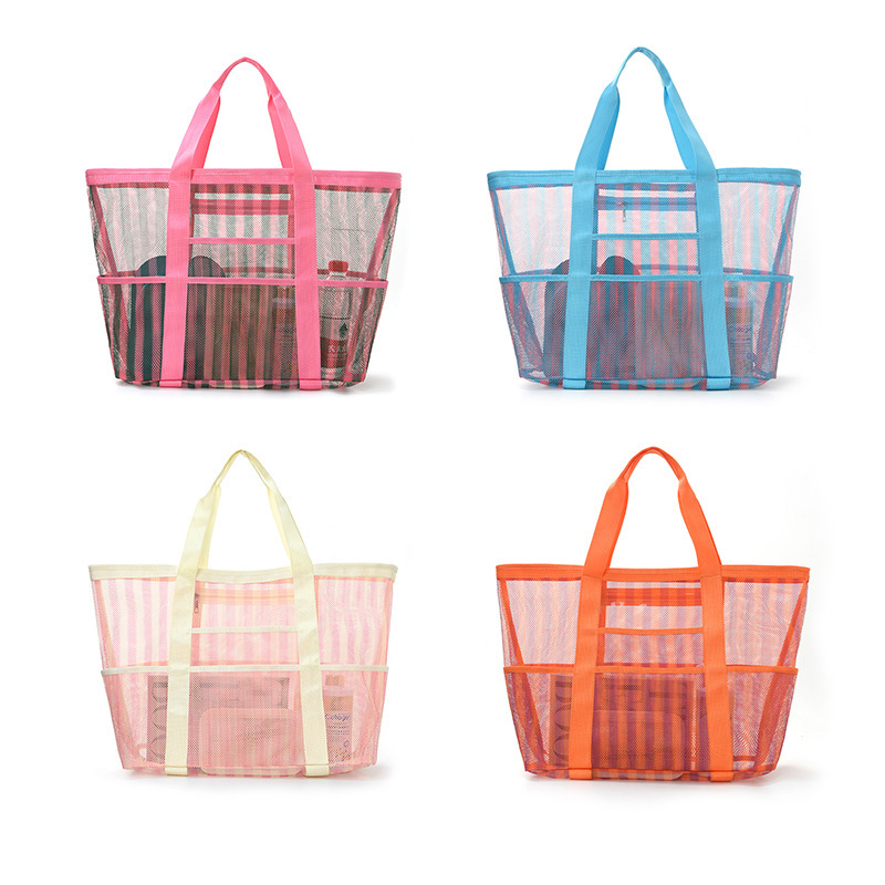 Sac Cabas Femme À Rayures Imprimées Style Vacances, Couleurs Assorties Image4