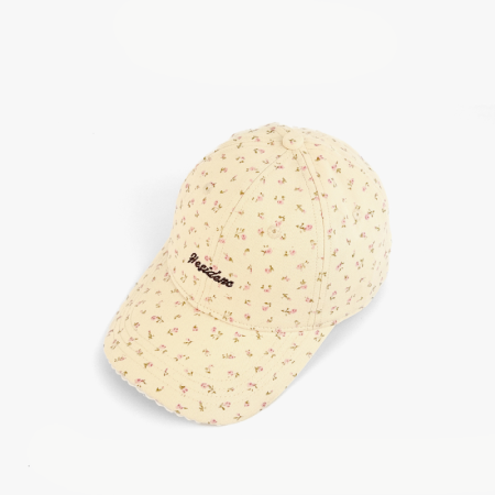 Casquette de baseball en coton à lettres Sweet Flower de la série Simple