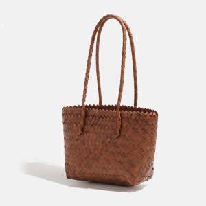 Sac Fourre-Tout Tissé Uni Style Vacances Pour Femme h5 Image4