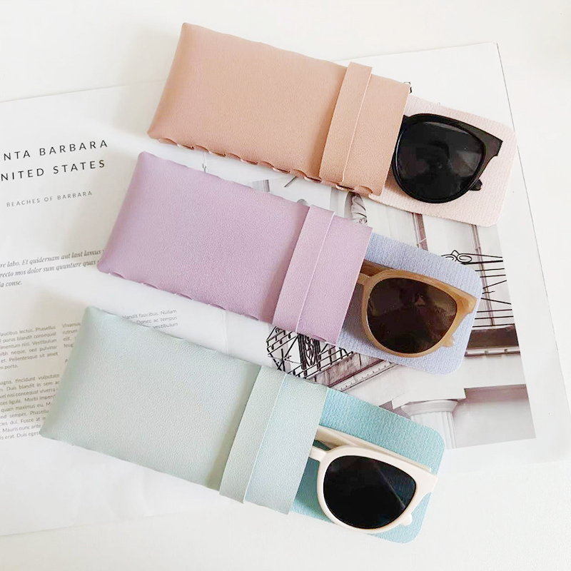 Sacs De Rangement Pour Lunettes De Soleil Simple Series Daily Couleur Unie En Pu Image2