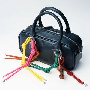 Breloques De Sac Torsadées En Pu, Couleur Unie, Série Simple h5 Image4