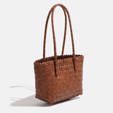 Sac fourre-tout tissé uni style vacances pour femme 2