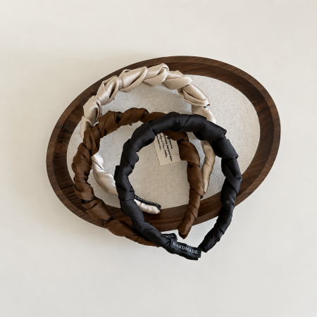 Bandeaux à cheveux torsadés en tissu uni couleur simple pour un usage quotidien