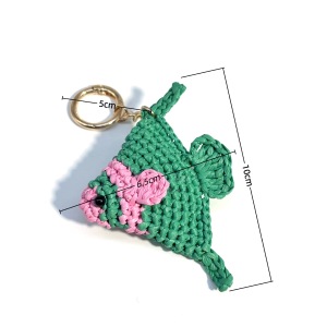 Porte-Clés/Breloques De Sac Femme En Raphia, Motif Poisson, Style Océanique, Collection Simple h5