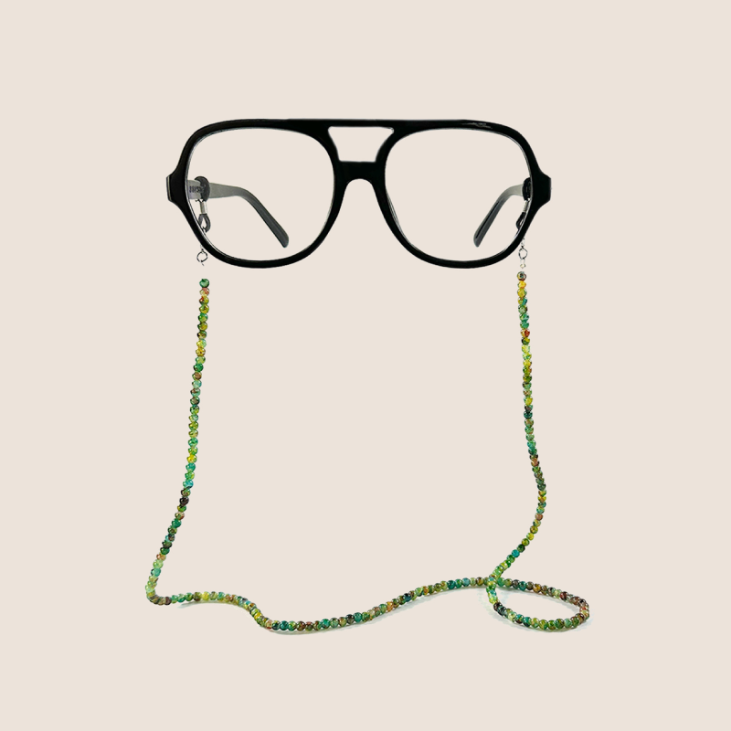 Chaînes De Lunettes De Soleil Simple Series Retro Couleur Unie Perles Vernies h5Image3