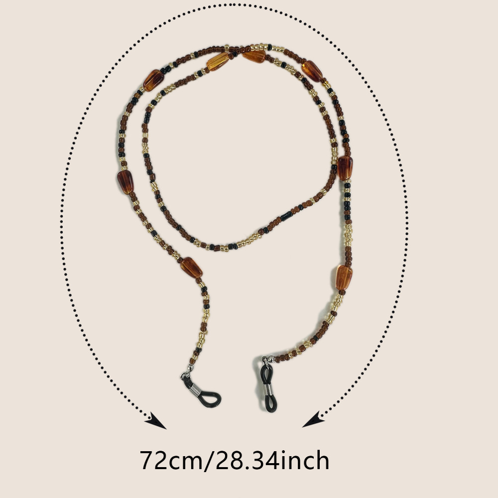 Chaînes De Lunettes De Soleil Unisexes En Acrylique Avec Perles Rétro Simples 