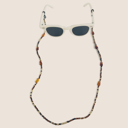 Chaînes de lunettes de soleil unisexes en acrylique avec perles rétro simples