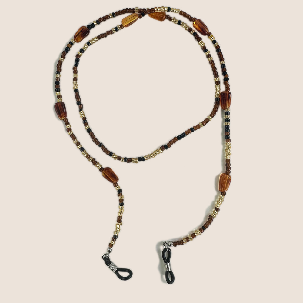 Chaînes De Lunettes De Soleil Unisexes En Acrylique Avec Perles Rétro Simples Image2