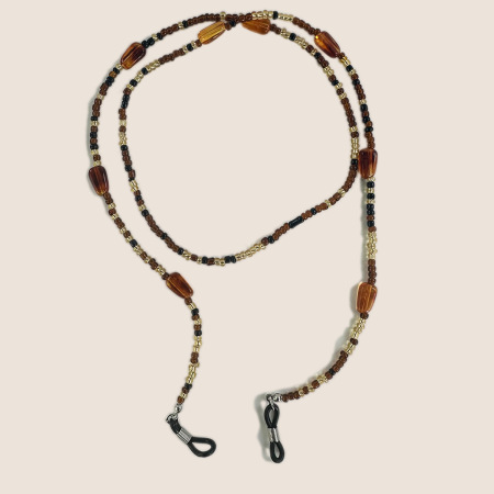 Chaînes de lunettes de soleil unisexes en acrylique avec perles rétro simples 2
