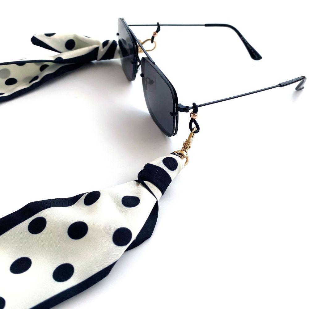 Cordons De Lunettes De Soleil En Polyester À Motifs Floraux, Cœurs Et Pois Multicolores, De La Série Simple, Style Rétro. h5Image5