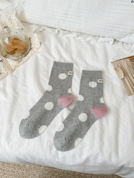 Chaussettes mi-mollet à pois basiques High Bounce 2