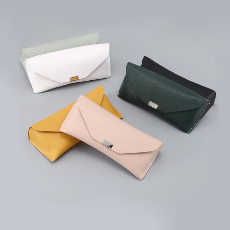 Étui à lunettes de soleil Simple Series Daily couleur unie en PU 2