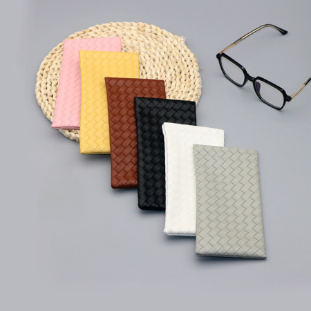 Sacs de rangement pour lunettes de soleil Simple Series Daily couleur unie tissés en PU