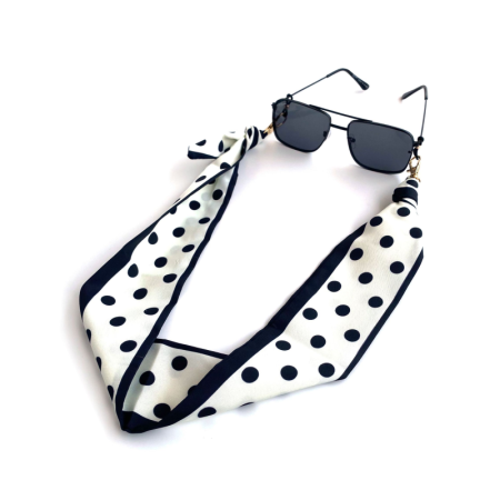 Cordons de lunettes de soleil en polyester à motifs floraux, cœurs et pois multicolores, de la série Simple, style rétro.