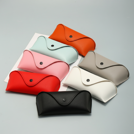 Étui à lunettes de soleil Simple Series Daily couleur unie en PU