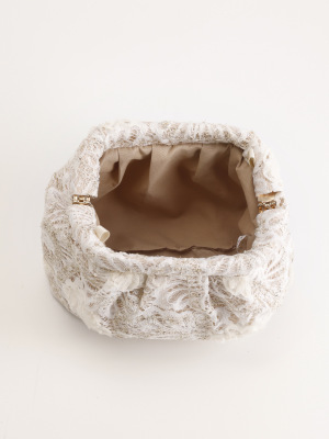Sac À Main Pour Femme En Polyester Ajouré Brodé, Style Soirée h5 Image4