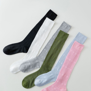 Chaussettes Mi-Mollet Élégantes À Motif Cœur Et Rebondissant h5 Image4