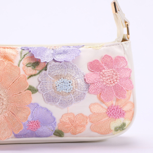 Sacs À Bandoulière Pour Femmes En Pu À Motif Floral 3D Romantique Et Doux (Les Motifs Floraux Sont Découpés Aléatoirement) h5 Image5