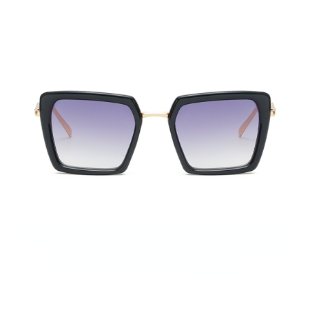 Lunettes de soleil femme de la série Luxueuse, couleur unie décontractée