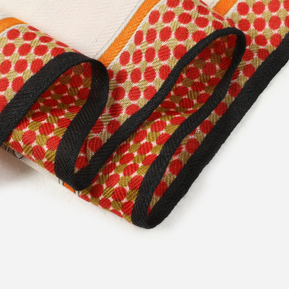Écharpes D'Été Pour Femmes En Polyester Orange À Motif Dessin Animé Élégant, Collection Romantique h5Image4