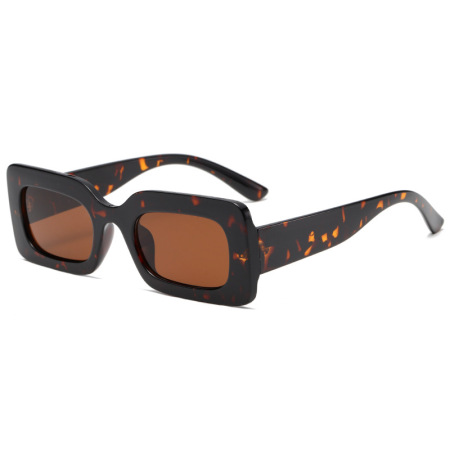 Lunettes de soleil pour femmes, 1 pièce, série simple, décontractées, couleur unie, en plastique