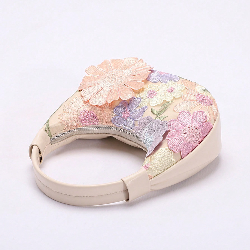 Sacs À Bandoulière Pour Femmes Avec Broderies Florales Romantiques En 3D (Motifs Floraux Aléatoires) Image3