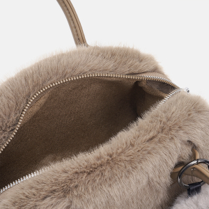 1 Sac À Main Pour Femme En Peluche De Couleur Unie, Motif Lapin Mignon Et Mignon h5 Image3