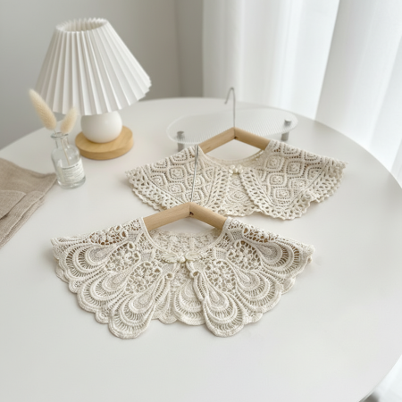 Collier en dentelle unie douce de la collection romantique pour femme